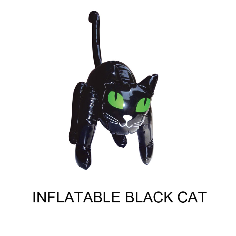 Accesorios decorativos inflables de Halloween Gato negro